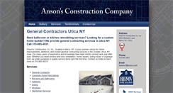 Desktop Screenshot of ansonsconstruction.com